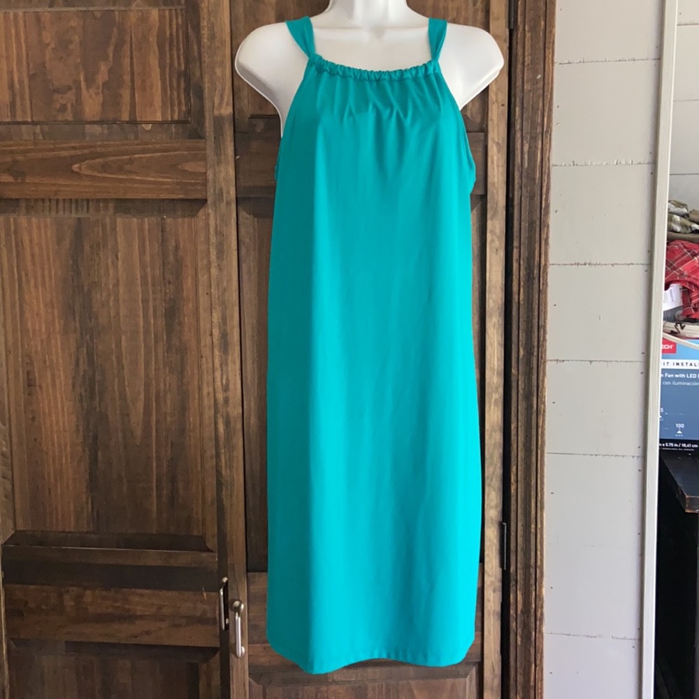 Athleta blue green dress swim